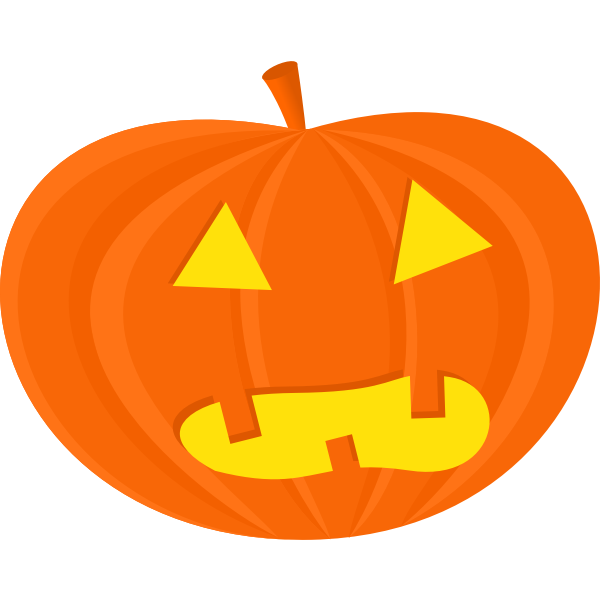 SVG Vector image of angry pumpkin