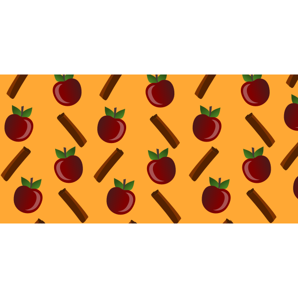 SVG Vector image of apple and cinnamon pattern