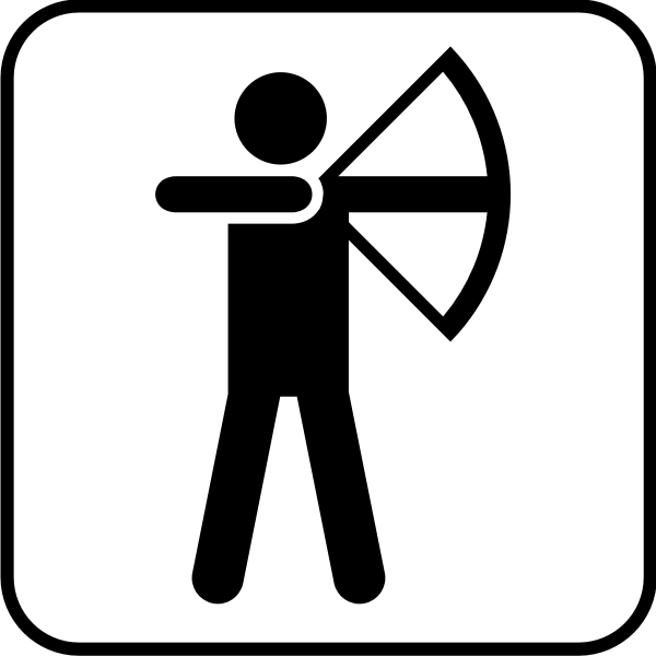 SVG Vector image of archery facilities available sign