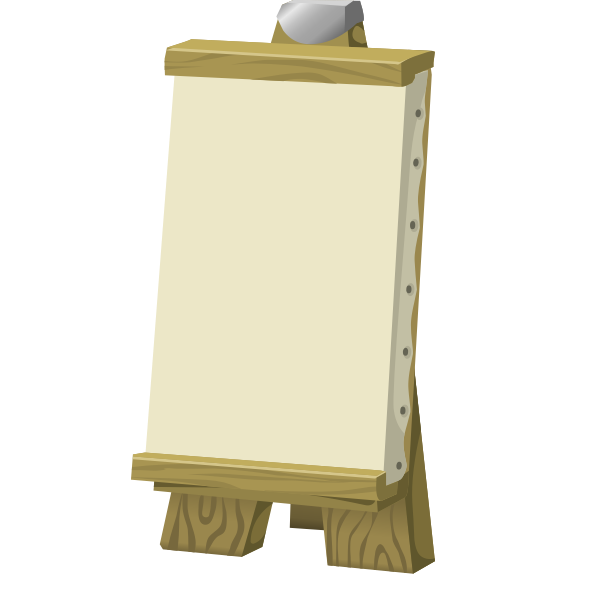 SVG Vector image of artist039s board on wooden stand