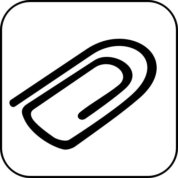 SVG Vector image of attachment icon with square border