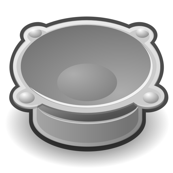 SVG Vector image of audio loudspeaker icon with shadow