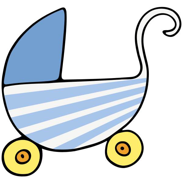 SVG Vector image of baby stroller
