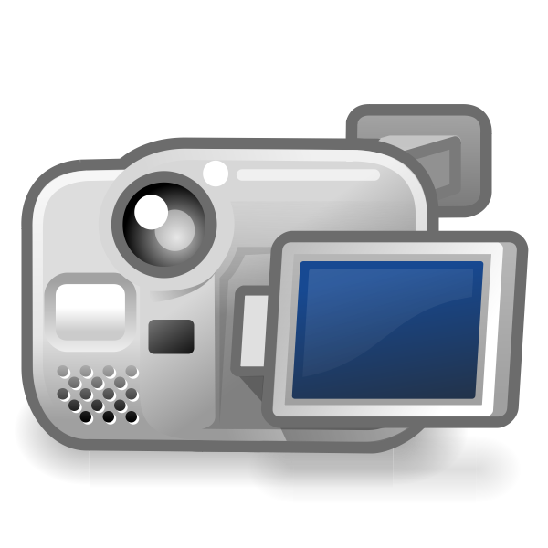 SVG Vector image of back of digital camera with screen
