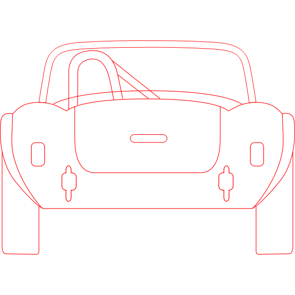 SVG Vector image of back of Shelby Cobra