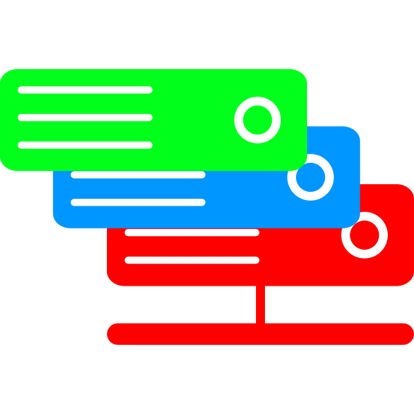 SVG Vector image of background servers in color
