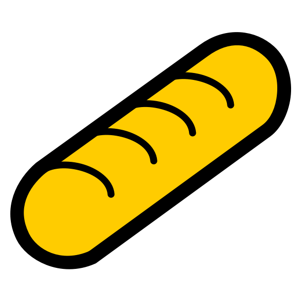 SVG Vector image of baguette icon