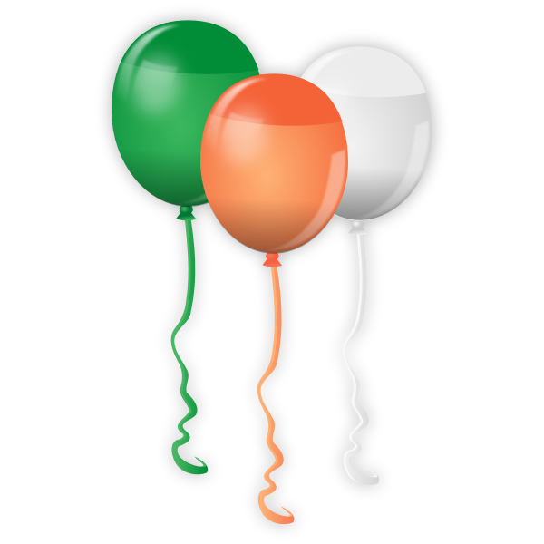 SVG Vector image of balloons for St Patrick Day celebration