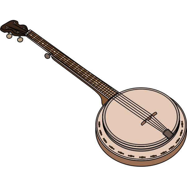 SVG Vector image of banjo chordophone