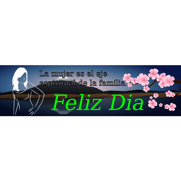 SVG Vector image of banner for woman039s day in Spanish