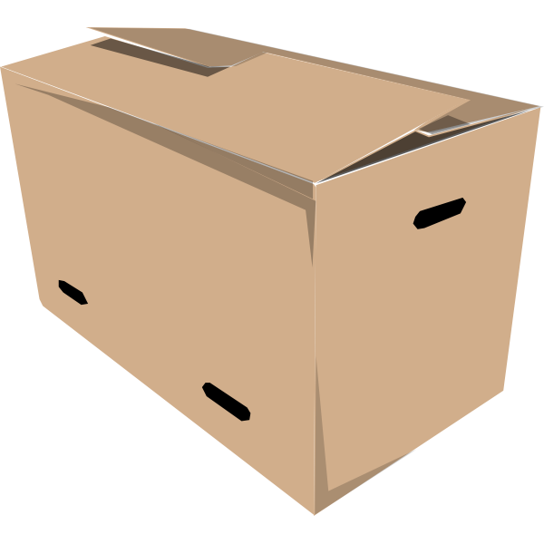 SVG Vector image of barely closed cardboard box