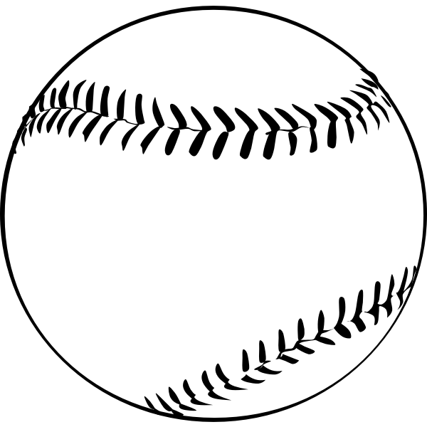 SVG Vector image of baseball ball