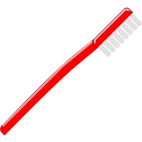SVG Vector image of basic red toothbrush