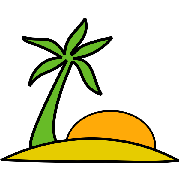 SVG Vector image of beach landscape
