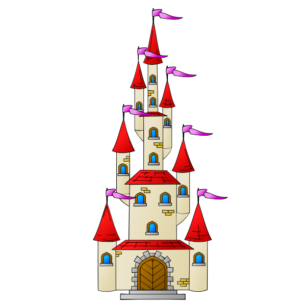 SVG Vector image of beautiful castle