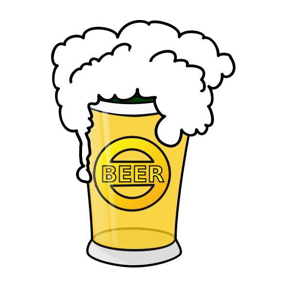 SVG Vector image of beer in glass