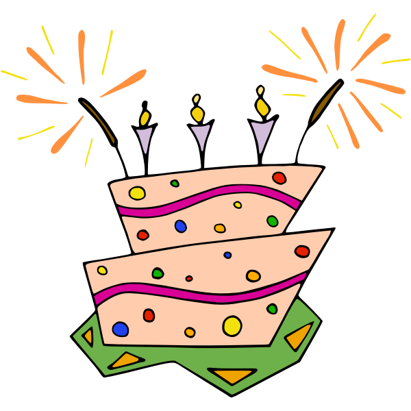 SVG Vector image of birthday cake