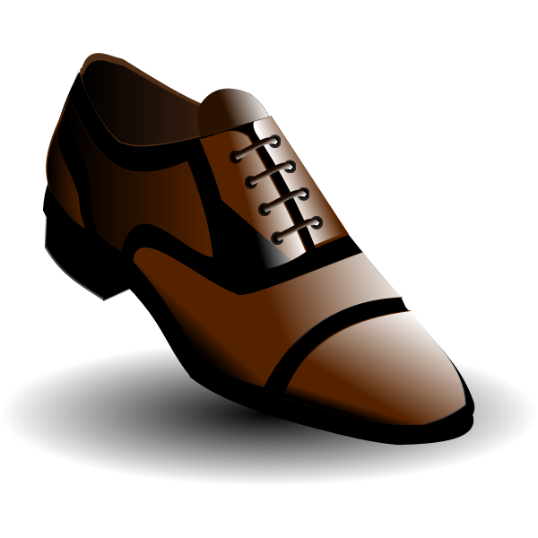 SVG Vector image of black and brown male shoes