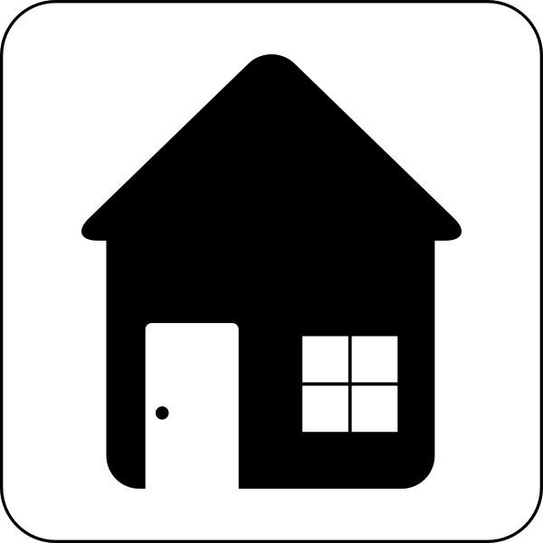 SVG Vector image of black and white home or house icon