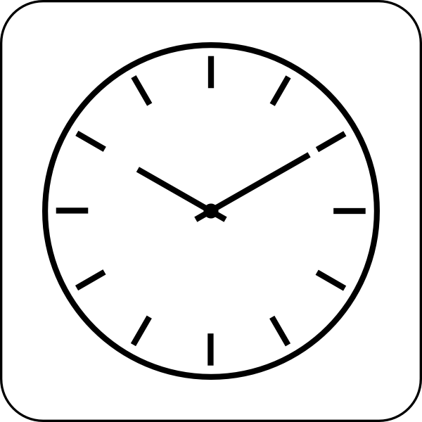 SVG Vector image of black and white manual clock icon