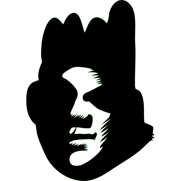 SVG Vector image of black face silhouette