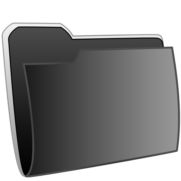 SVG Vector image of black folder icon