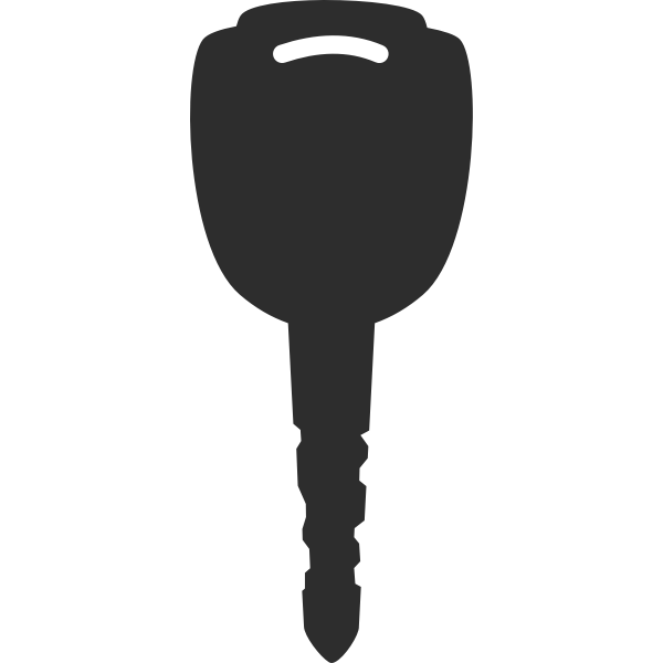 SVG Vector image of black silhouette car door key