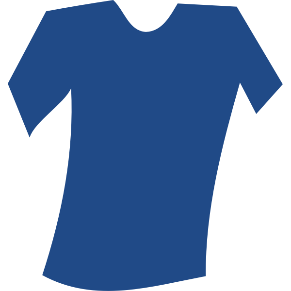 SVG Vector image of blank blue tilted t-shirt