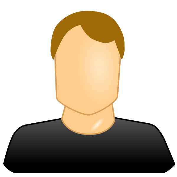 SVG Vector image of blank face male user icon