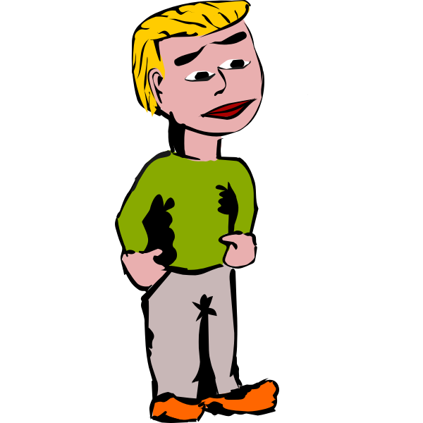 SVG Vector image of blonde man with clean cut hair