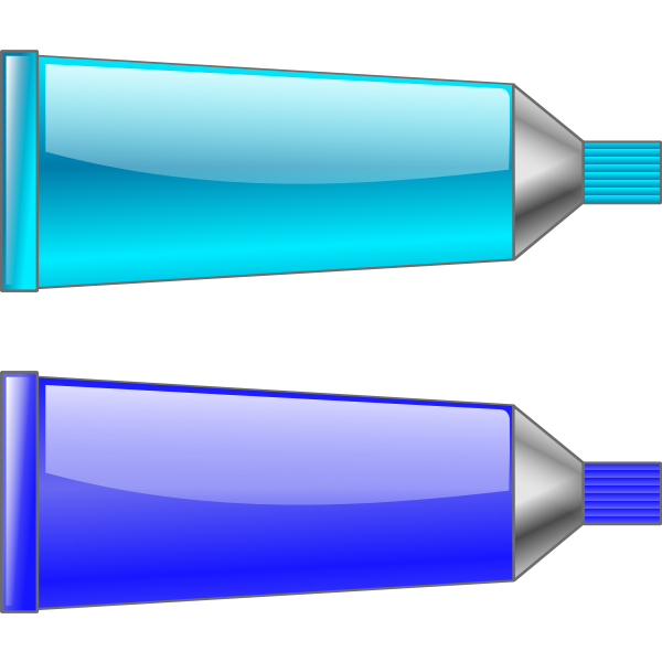 SVG Vector image of blue and cyan colour tubes