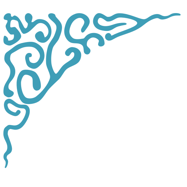 SVG Vector image of blue corner frame decoration