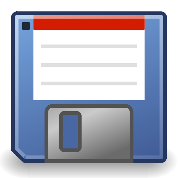 SVG Vector image of blue floppy disc