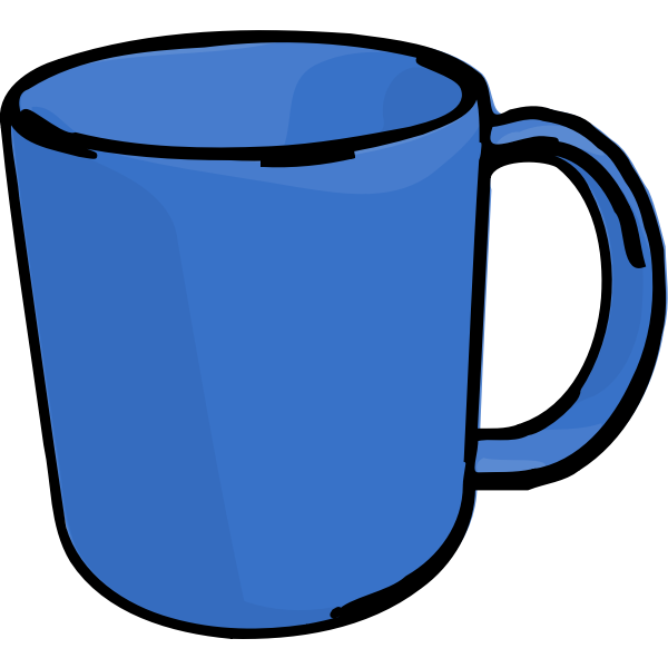 SVG Vector image of blue hot beverage mug