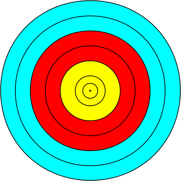 SVG Vector image of blue red and yellow target circle