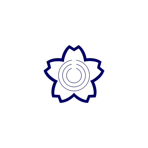 SVG Vector image of blue seal of Sakuragawa