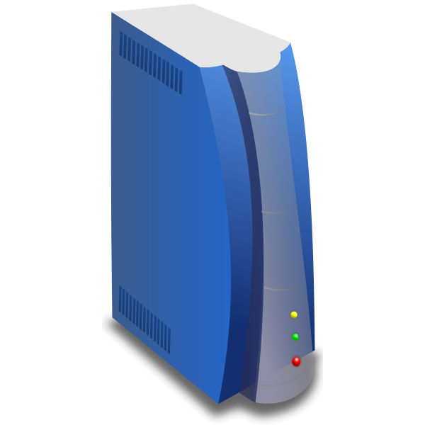 SVG Vector image of blue server