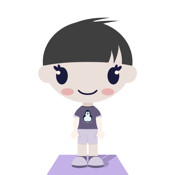 SVG Vector image of boy with short hair