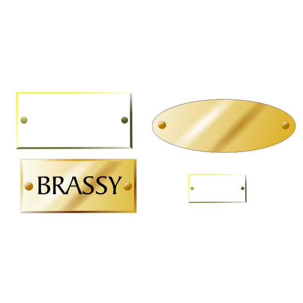 SVG Vector image of brass engraving tile