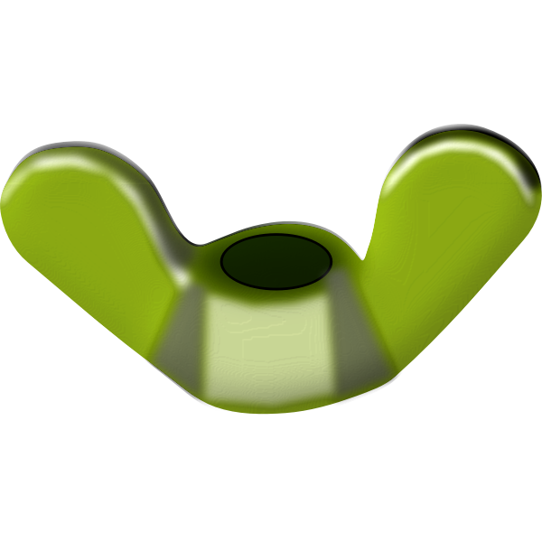 SVG Vector image of brass wingnut