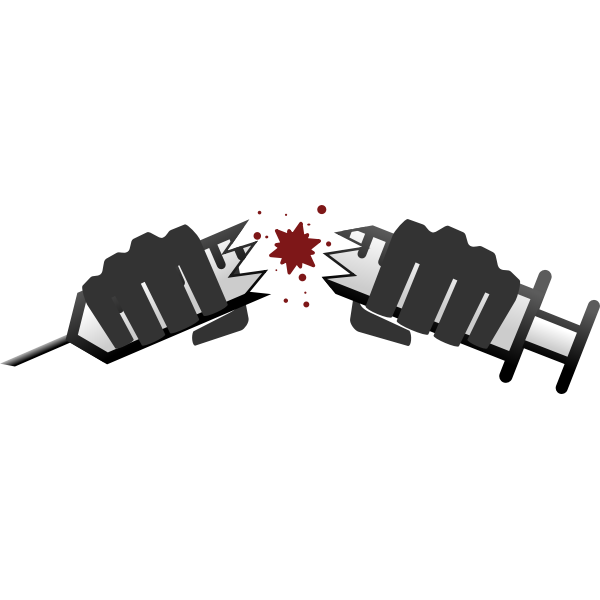 SVG Vector image of broken syringe