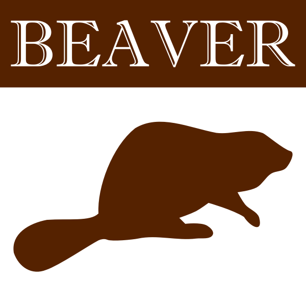 SVG Vector image of brown beaver silhouette icon