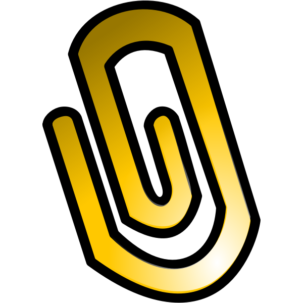 SVG Vector image of brown colored attachment sign