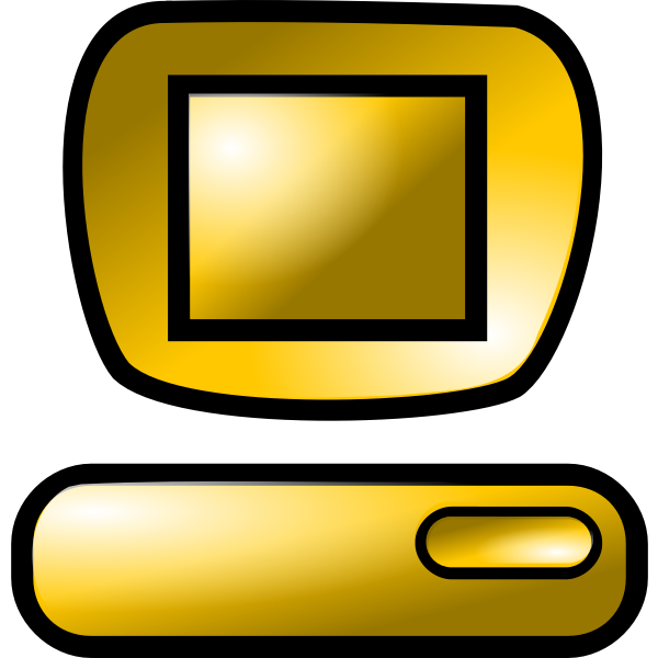 SVG Vector image of brown colored computer hard disc