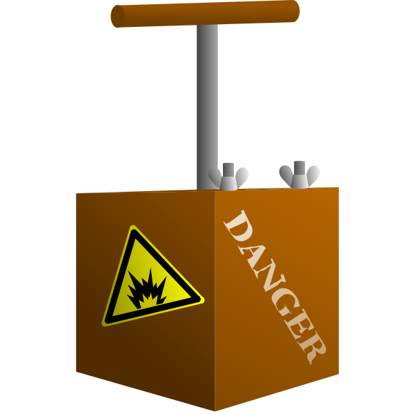 SVG Vector image of brown detonator box
