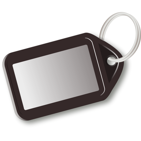 SVG Vector image of brown key tag