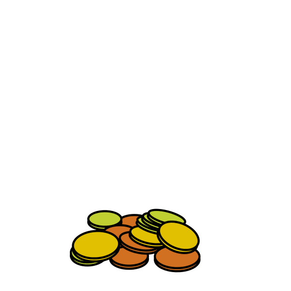 SVG Vector image of bunch of coins