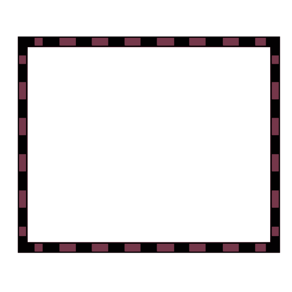 SVG Vector image of burgundy and black rectangular border