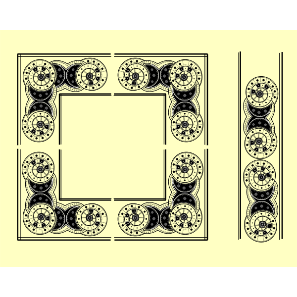 SVG Vector image of calestial decoration frame