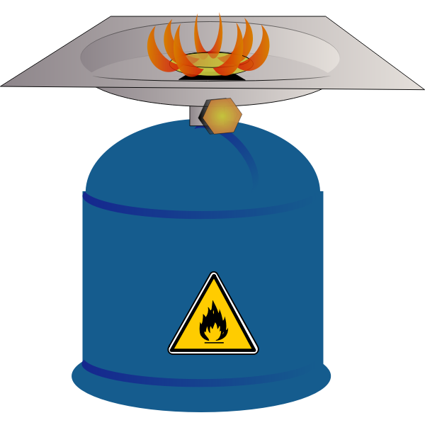 SVG Vector image of camping gas cooker